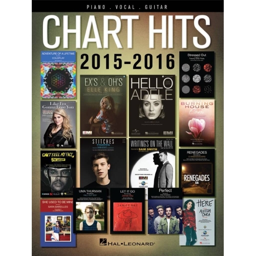 Chart Hits of 2015-2016 (Piano, Vocal, Guitar)