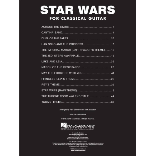 Williams, John - Star Wars for Classical Guitar
