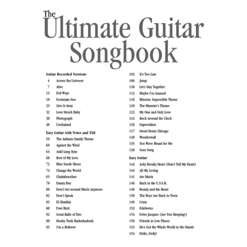 The Ultimate Guitar Songbook (2nd Edition)