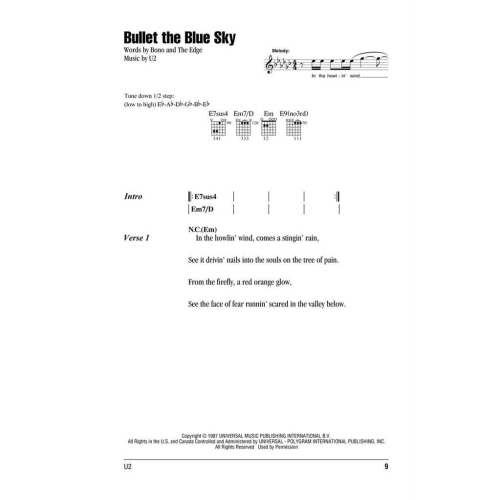 U2 - Guitar Chord Songbook