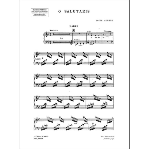 Aubert, Louis - O Salutaris Complet
