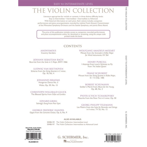 The Violin Collection - Easy to Intermediate Level