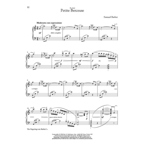 20th Century American Composers - Intermed. Level