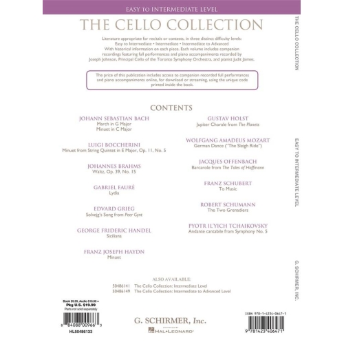 The Cello Collection - Easy to Intermediate Level