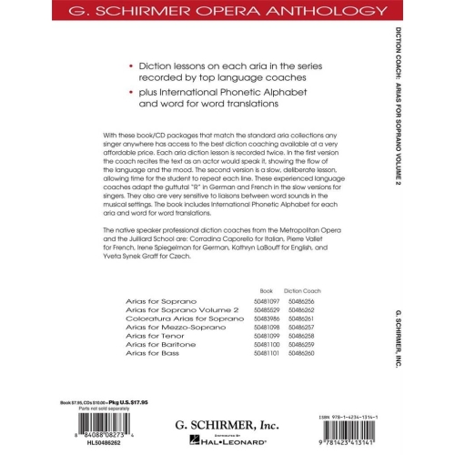Diction Coach - G. Schirmer Opera Anthology