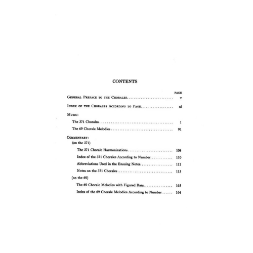 Bach, J.S - 371 Harmonized Chorales And 69 Chorale Melodies
