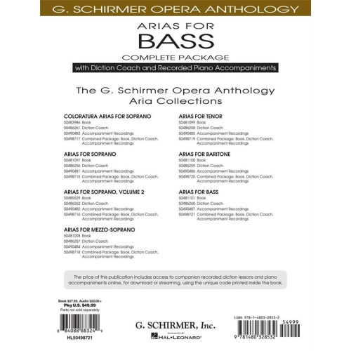 Arias For Bass - Complete Package