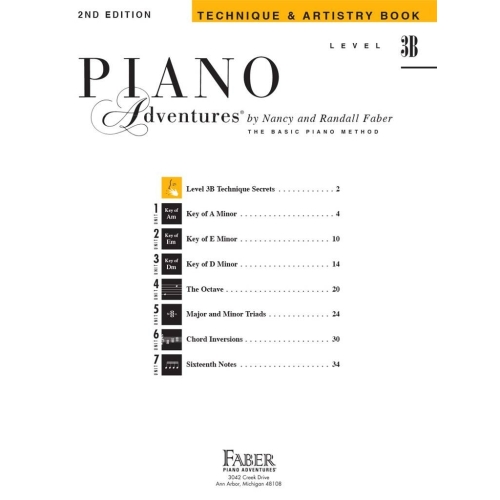 Faber & Faber - Piano Adventures Technique & Artistry Book Level 3