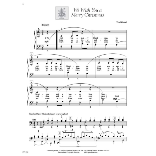 Faber & Faber - Adult Piano Adventures Christmas for All Time 1