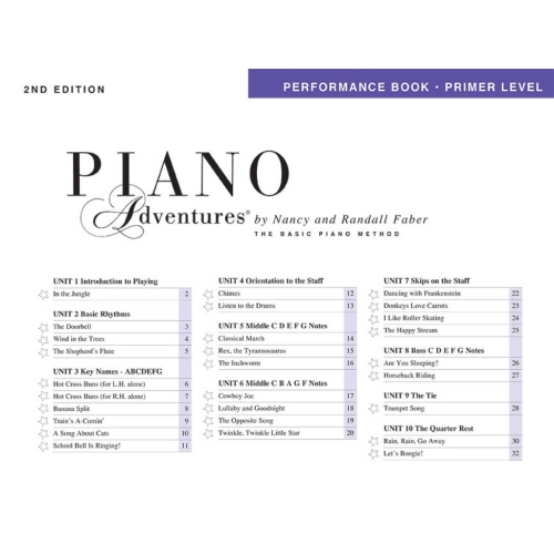 Faber & Faber - Piano Adventures Performance Book Primer Level