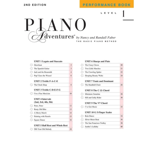 Faber & Faber - Piano Adventures Performance Book Level 1