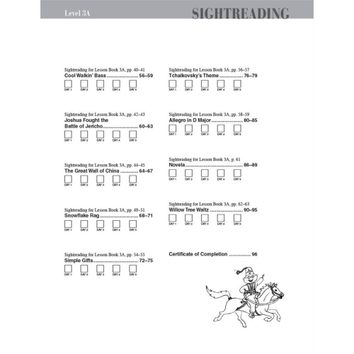 Faber & Faber - Piano Adventures Sightreading Level 3A