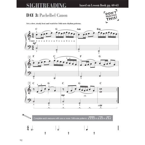 Faber & Faber - Piano Adventures Sightreading Level 3B