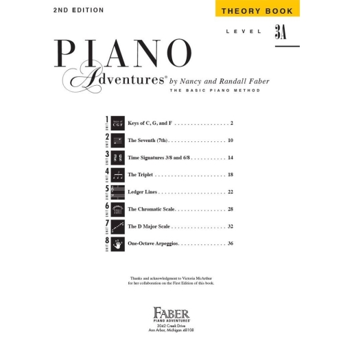 Faber & Faber - Piano Adventures Theory Book Level 3A