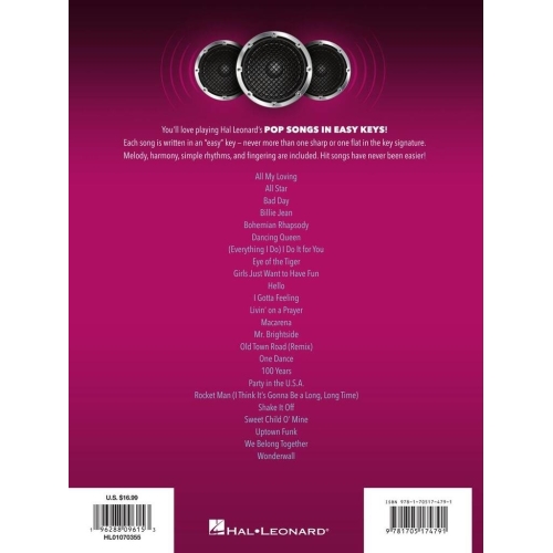 Pop Songs - In Easy Keys