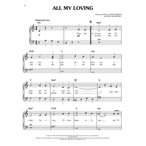 Pop Songs - In Easy Keys