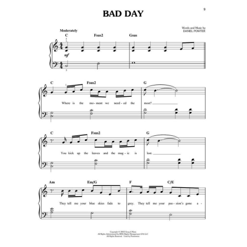 Pop Songs - In Easy Keys