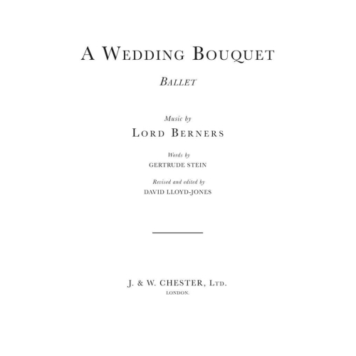 Berners, Lord - A Wedding Bouquet