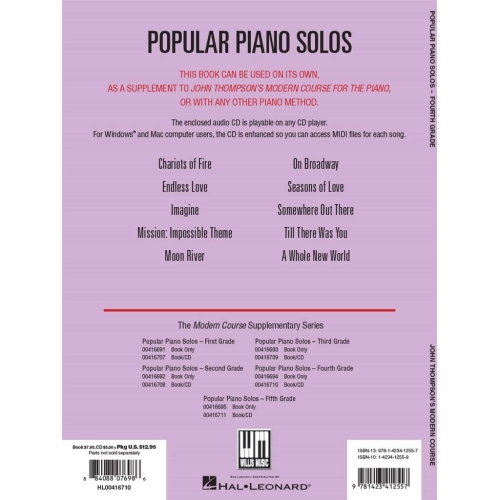 Thompson, John - Popular Piano Solos - Grade 4