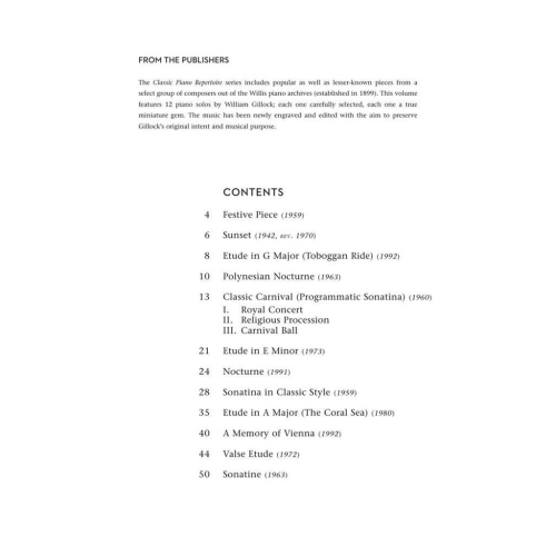 Classic Piano Repertoire - William Gillock