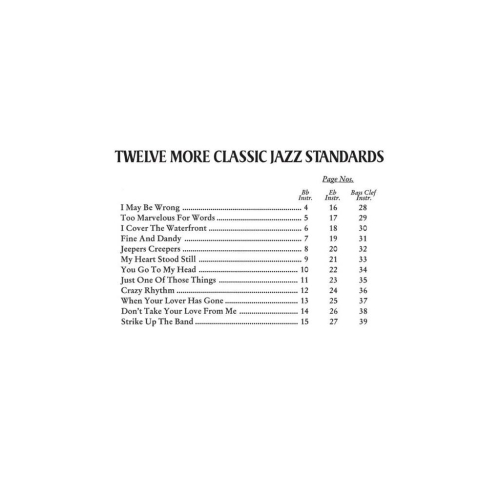 12 More Classic Jazz Standards