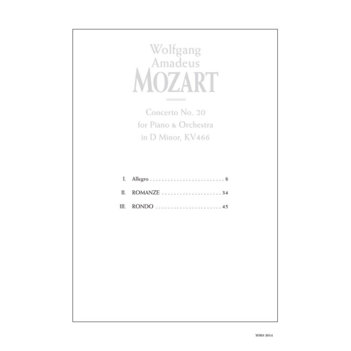 Mozart Concerto No. 20 in D Minor, KV466