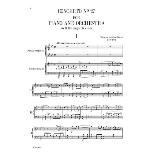 Piano Concerto No. 27 in B-flat Major, KV595