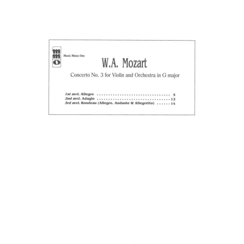 Mozart - Violin Concerto No. 3 in G Major, KV216