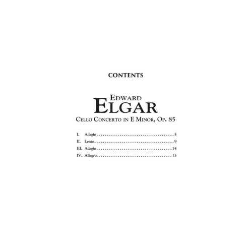 Elgar, Edward - Violoncello Concerto in E Minor, Op. 85