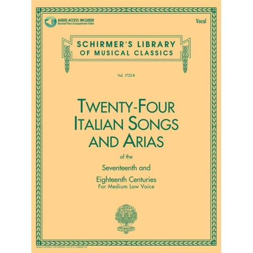 24 Italian Songs & Arias - Medium Low Voice