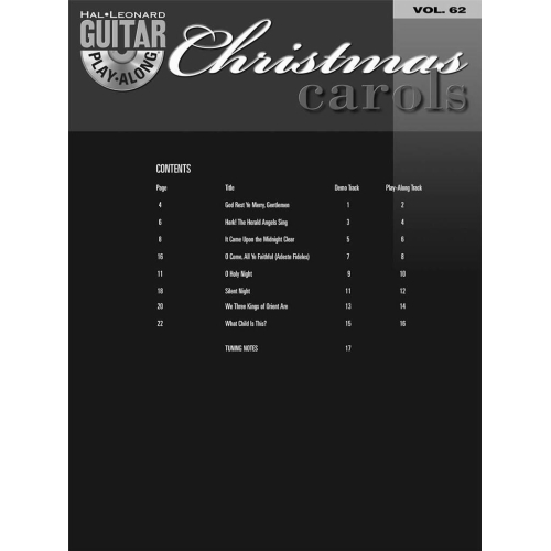 Guitar Play-Along Volume 62: Christmas Carols