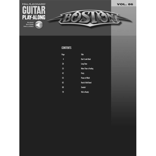 Guitar Play-Along Volume 86: Boston