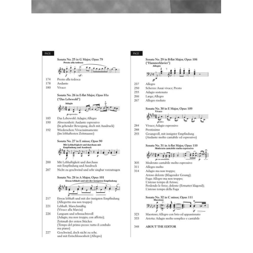 Beethoven - Piano Sonatas, Volume II - Book Only