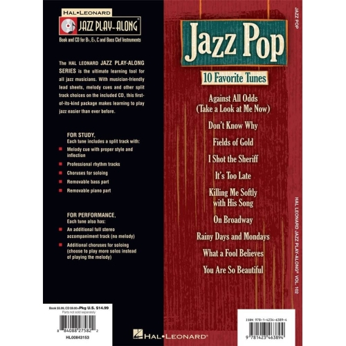 Jazz Play-Along Volume 102: Jazz Pop