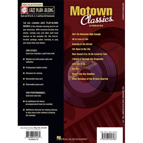 Jazz Play-Along Volume 107: Motown Classics