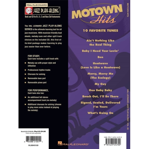 Jazz Play-Along Volume 85: Motown Hits