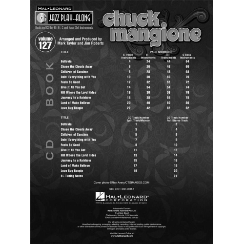 Jazz Play-Along Volume 127: Chuck Mangione