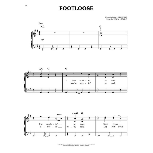 Footloose: The Broadway Musical (Easy Piano)
