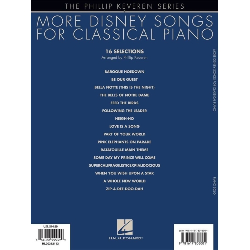 More Disney Songs For Classical Piano