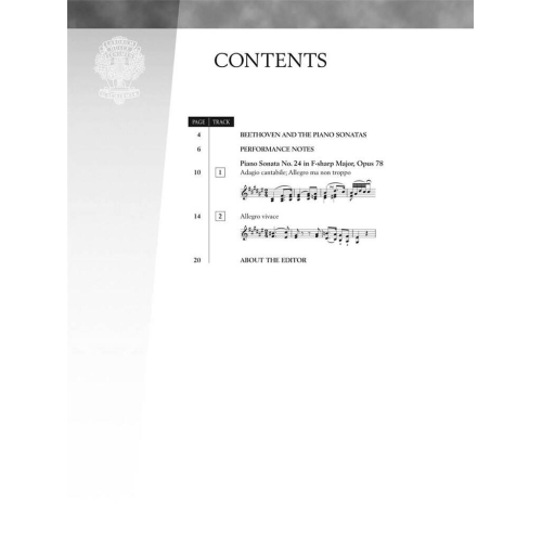 Beethoven: Sonata No. 24 in F-sharp Major, Opus 78