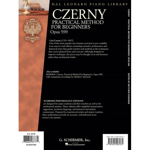 Czerny, Carl - Practical Method For Beginners, Op. 599
