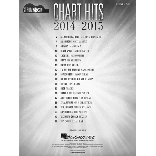 Chart Hits of 2014-2015 - Strum & Sing Guitar