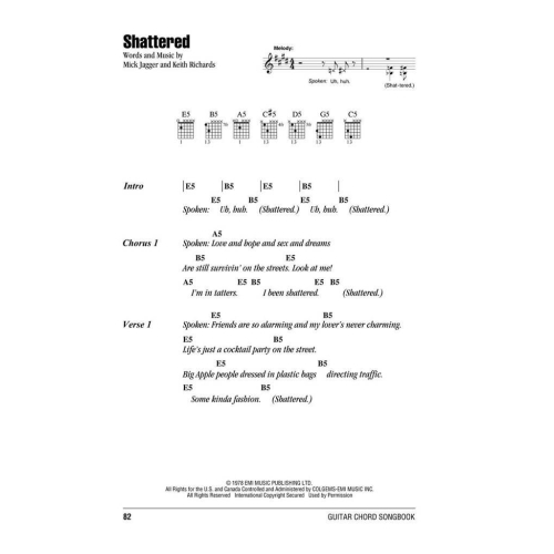 The Rolling Stones - Guitar Chord Songbook