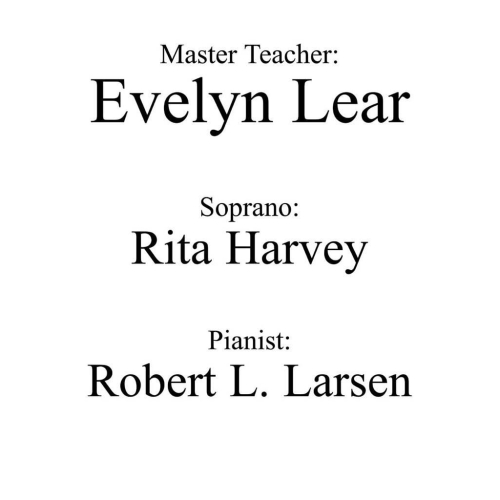 Lear, Evelyn - Lyric Soprano Arias: A Master Class