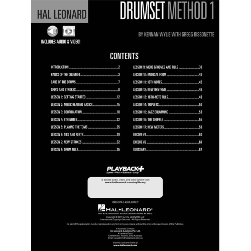 Hal Leonard Drumset Method - Book 1