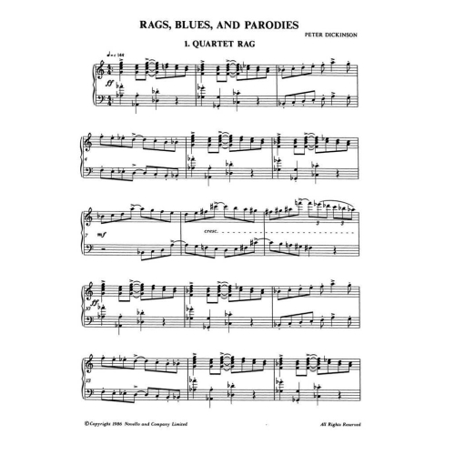 Dickinson, Peter - Rags, Blues And Parodies For Piano