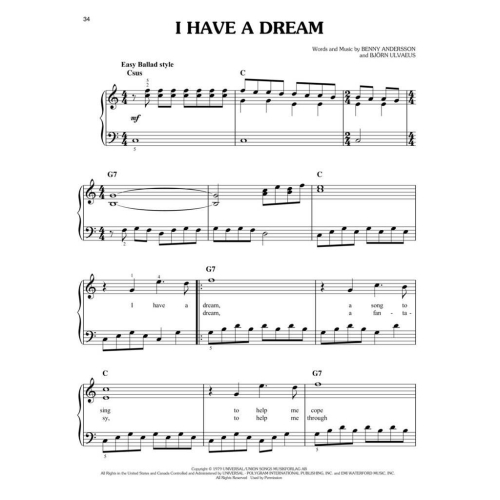 Mamma Mia! Here We Go Again (Easy Piano)