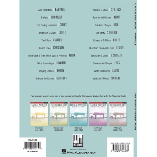 Classical Piano Solos - Third Grade