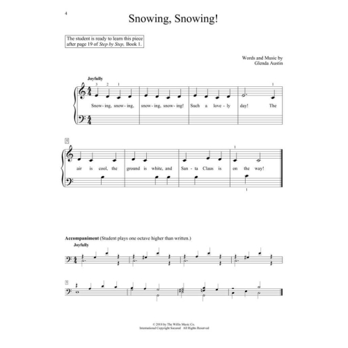 Austin, Glenda - Step by Step Christmas Songbook - Book 1