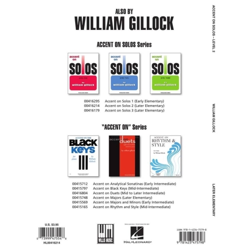 Gillock, William - Accent On Solos Book 2